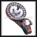 Exclusivo rhinestone chuveiro cortina ganchos